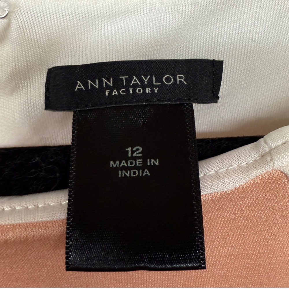 Ann Taylor Factory Colorblock Sheath Dress, Size 12 - Picture 6 of 10